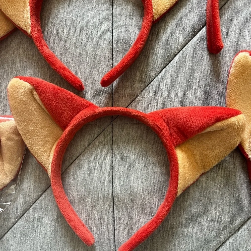 Red and Tan Kids Fox Ear Headband - Packable Costume Accessory